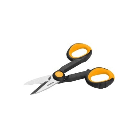 Tolsen Electrician's Scissors Industrial Stainless Steel Blade, Serrated Blade Edge 30043